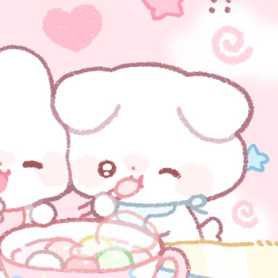 情侣头像可爱动漫男朋友女朋友小兔子小狗情头