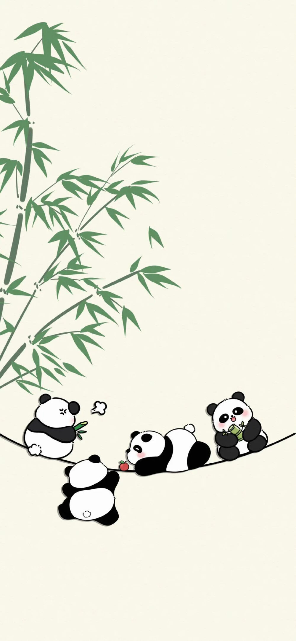 熊猫 卡通 壁纸 萌图