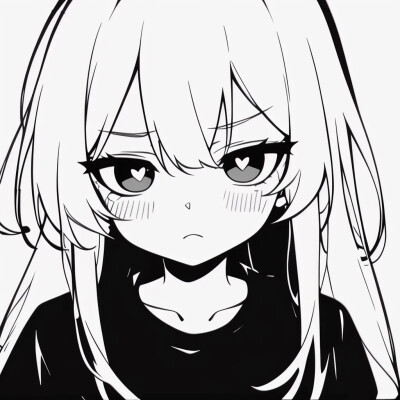 黑白动漫女头