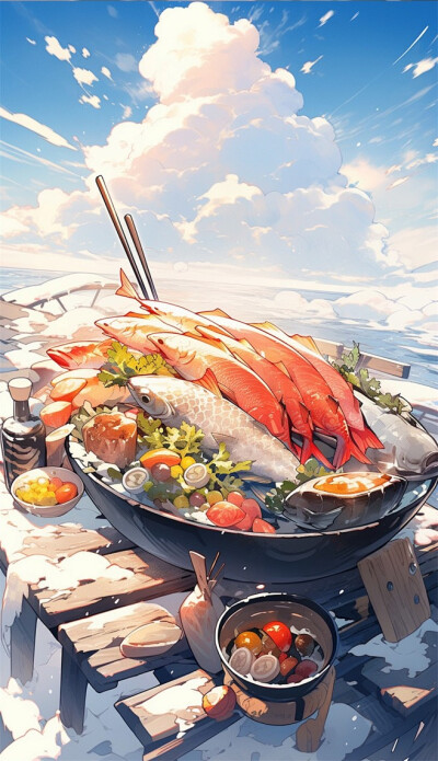 手绘食物