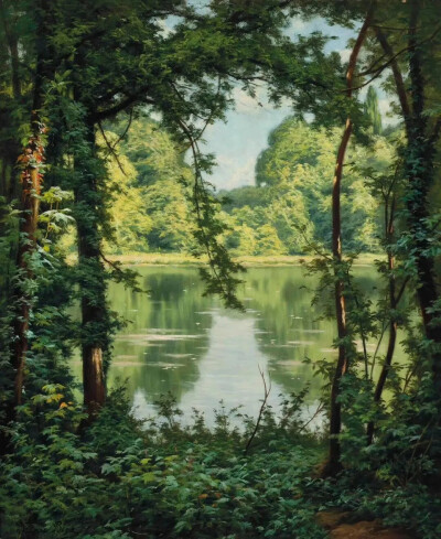 亨利・比瓦（Henri Biva）1848 年生于巴黎蒙马特，1929 年逝于巴黎。这位法国后印象派画家以细腻光影与诗意乡村闻名，被誉为 “巴黎西郊的田园诗人”，作品融合现实与自然主义，获法国荣誉军团骑士勋章。