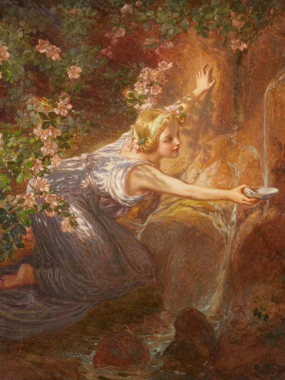 朱利叶斯·克龙贝里（Julius Kronberg，1850—1921）是瑞典著名艺术家与装饰画家，同时也是典型的学院派画家。他的作品画面丰富灵动且精致细腻，极具艺术感染力。