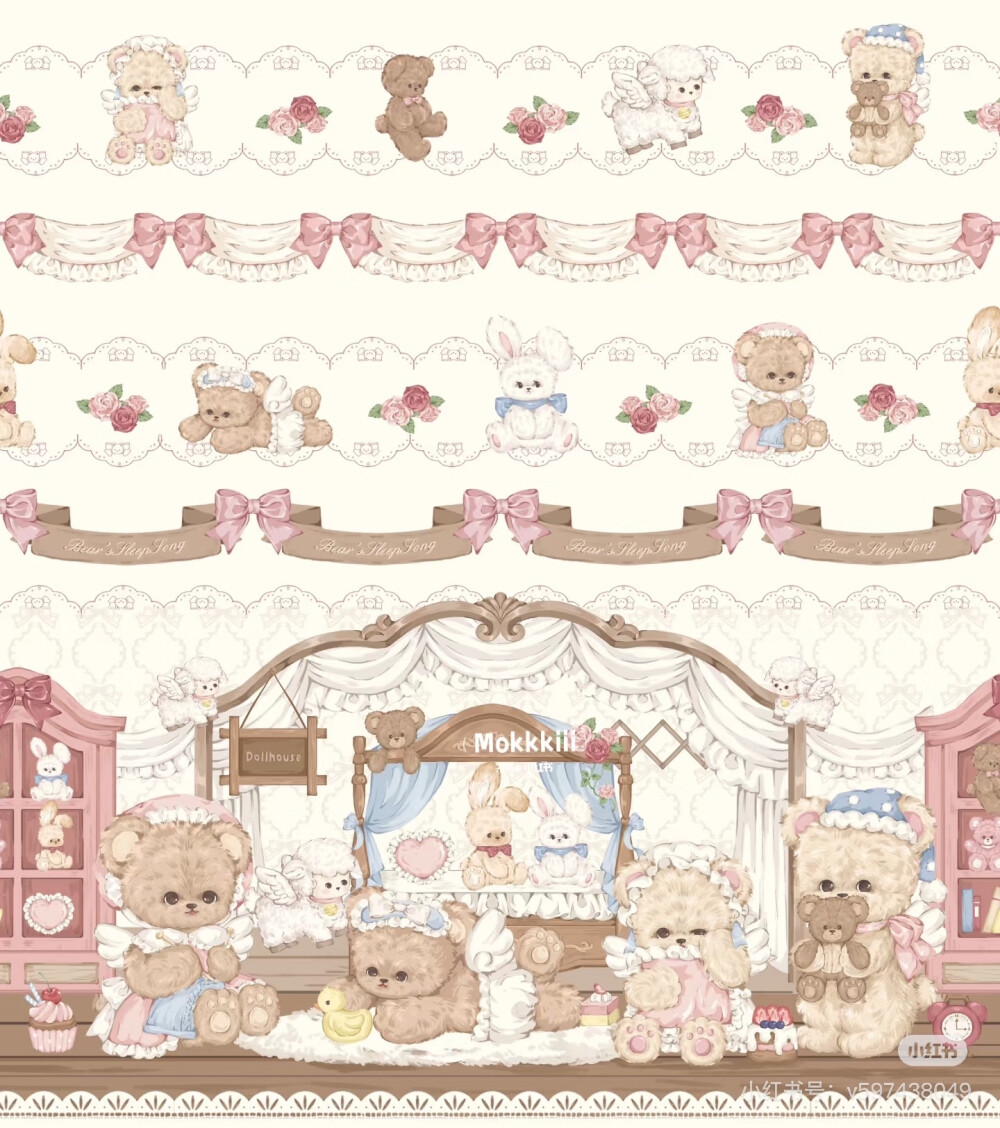 小熊玩偶屋 Lolita 柄图
画师：Mokkkiii