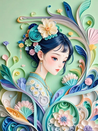 少女像 ～ 衍纸设计 纸艺欣赏