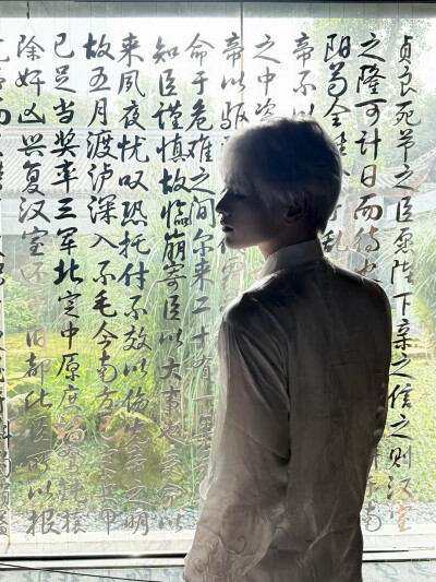 中式 白发 背影