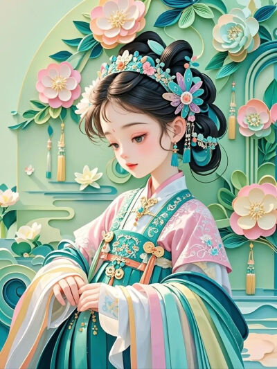 少女～ 衍纸设计 纸艺欣赏