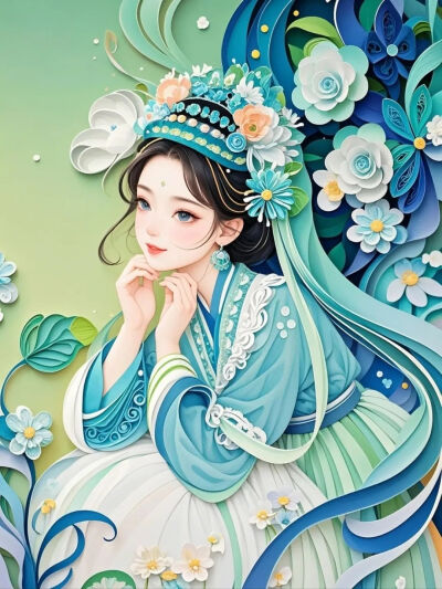 少女像 ～ 衍纸设计 纸艺欣赏