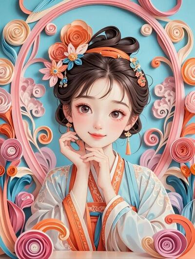 少女～ 衍纸设计 纸艺欣赏