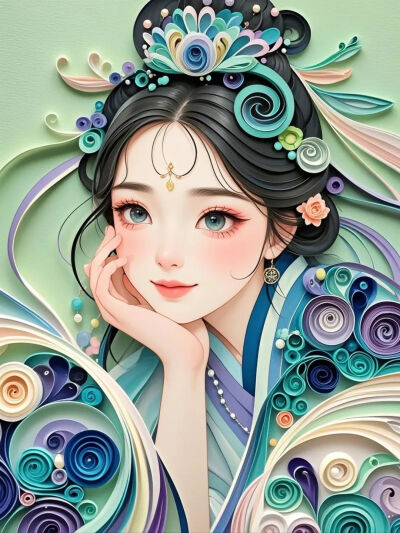 少女像 ～ 衍纸设计 纸艺欣赏