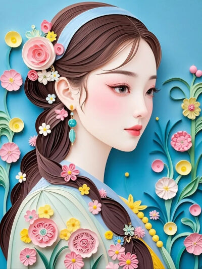 少女像 ～ 衍纸设计 纸艺欣赏