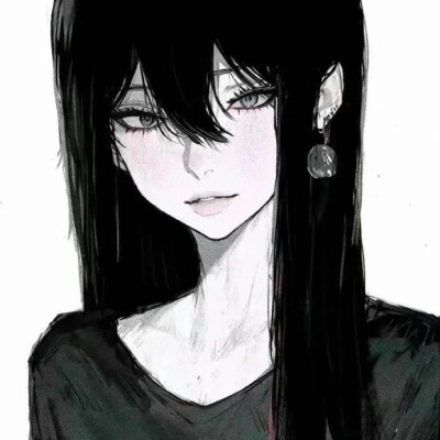 黑白动漫女头