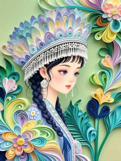 少女像 ～ 衍纸设计 纸艺欣赏