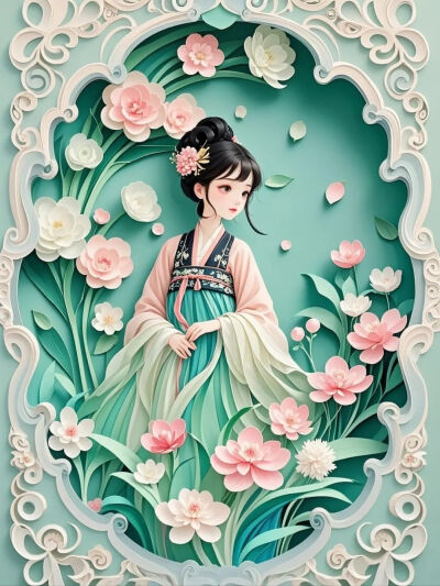 少女～ 衍纸设计 纸艺欣赏