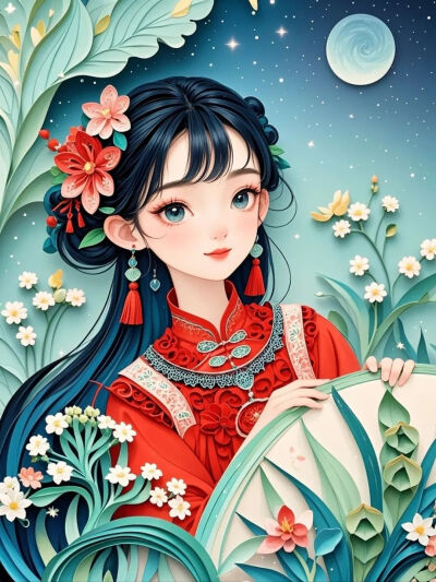 少女～ 衍纸设计 纸艺欣赏
