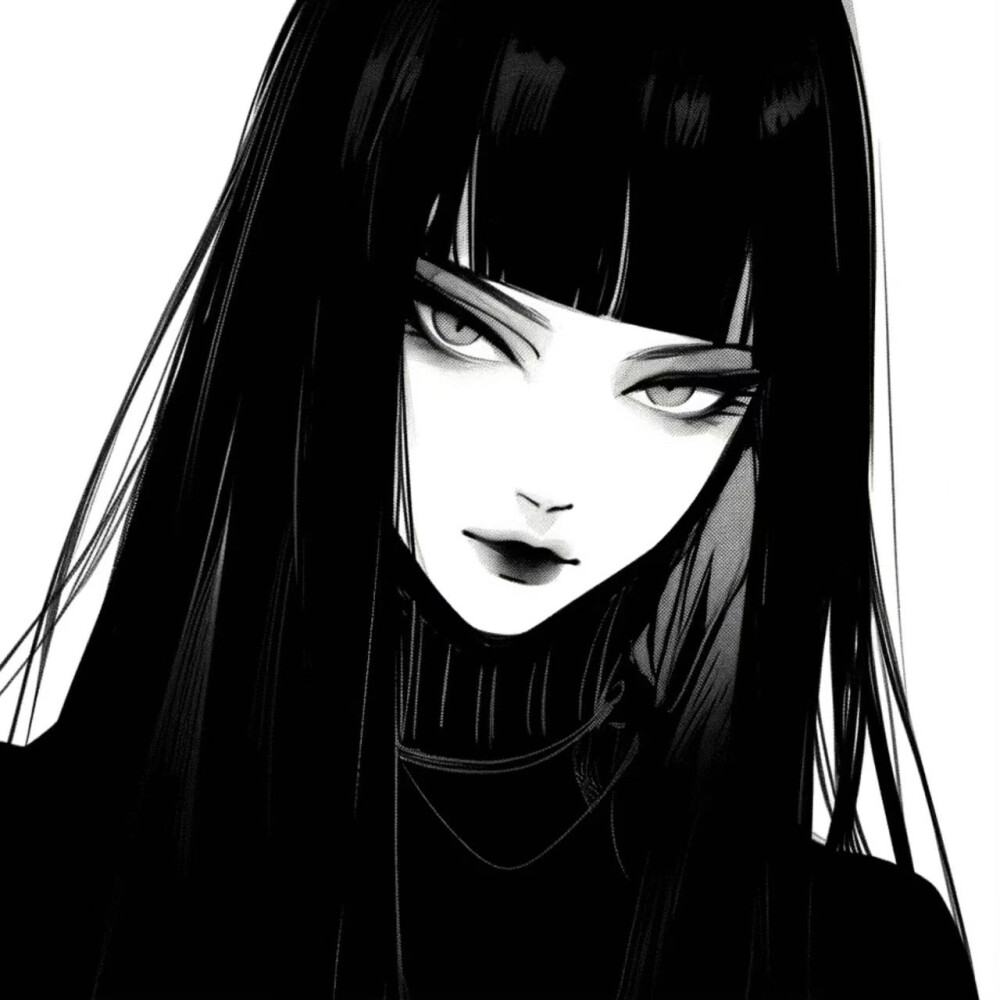 黑白动漫女头