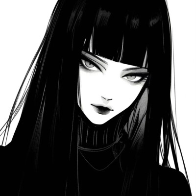 黑白动漫女头