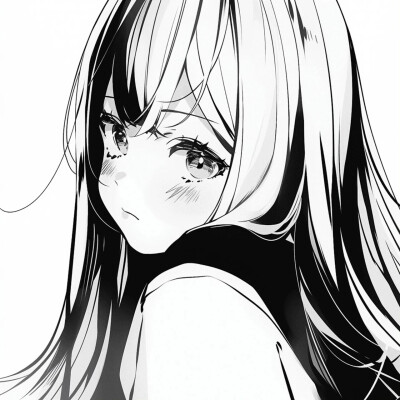 黑白动漫女头