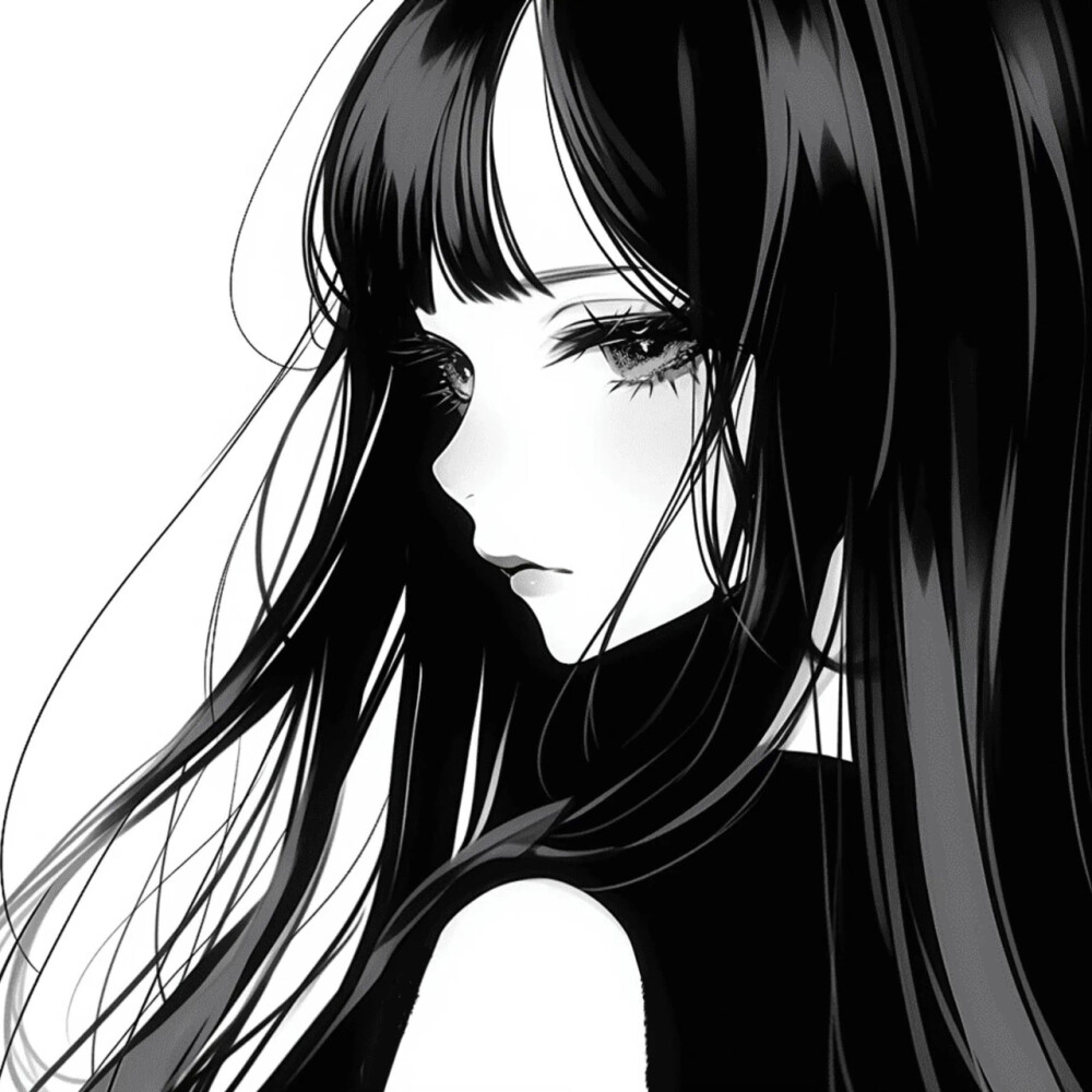 黑白动漫女头
