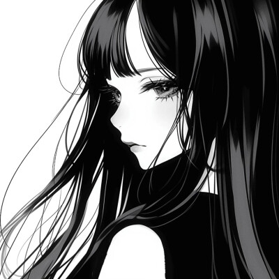 黑白动漫女头