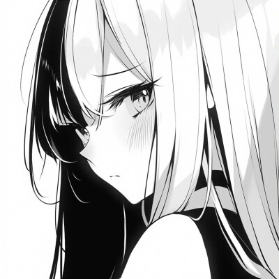 黑白动漫女头