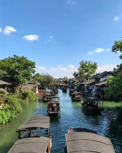 如果江南是本书，乌镇一定是它的封面，青水白墙灰屋檐妥妥的江南水乡风韵
