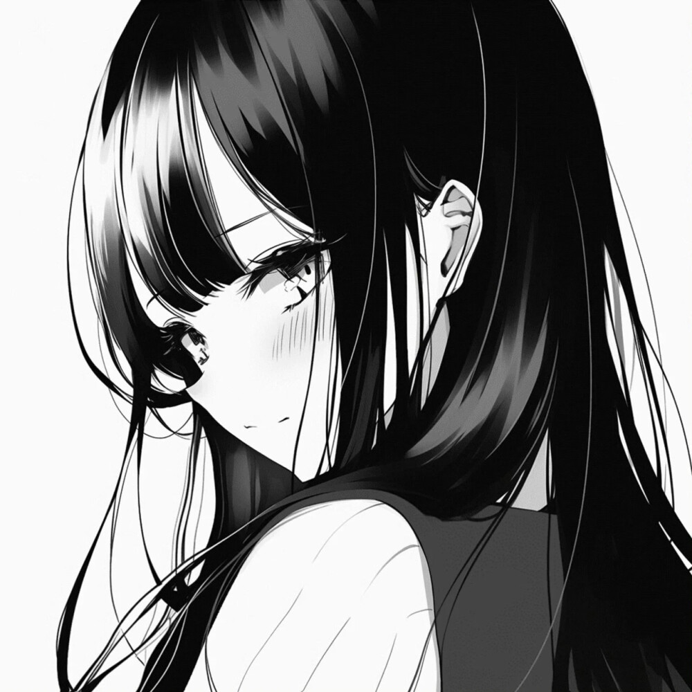 黑白动漫女头