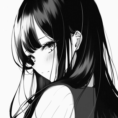 黑白动漫女头