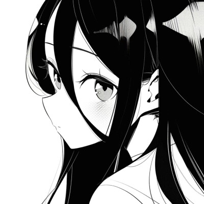 黑白动漫女头