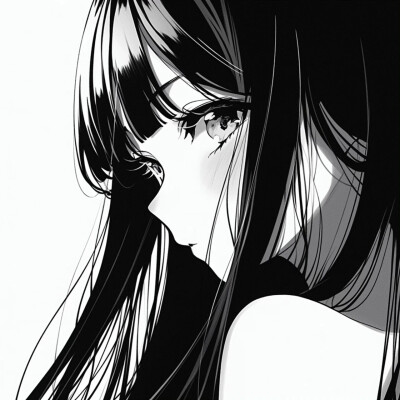 黑白动漫女头