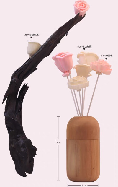 diy无火藤条扩香棒香薰空瓶精油通草花挥发棒配件熏香散香永生花