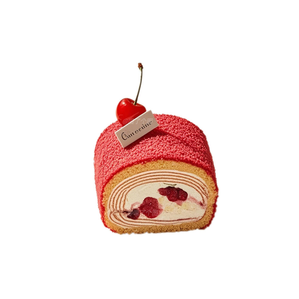 樱桃甜品白底头像