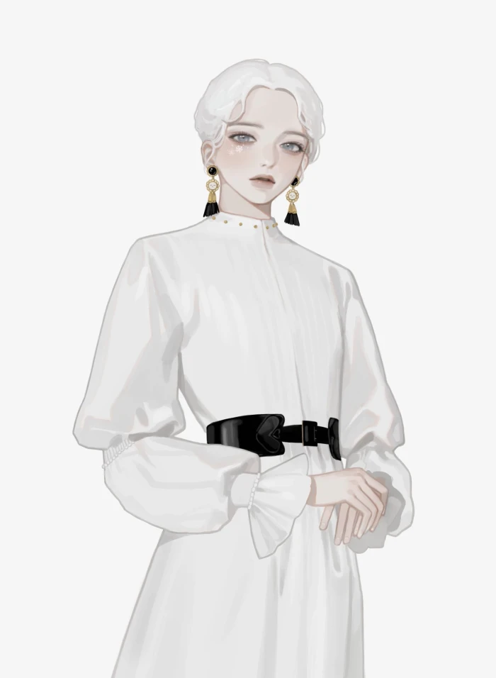 人物插画绘画线稿黑白手绘头像素描临摹细节几何素材风格个性
@도이현