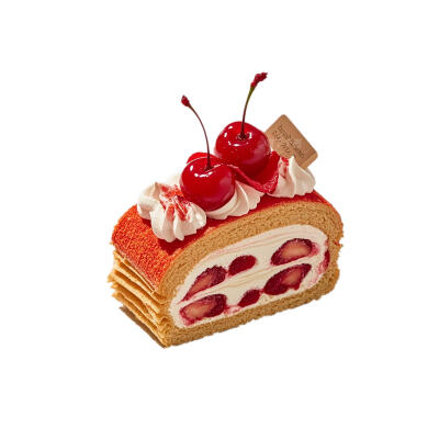 樱桃甜品白底头像