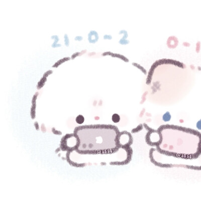 情头，原画师@袜袜幼稚园
