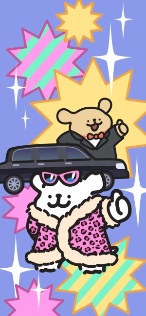 手机壁纸｜线条小狗