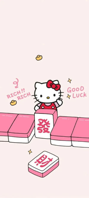 手机壁纸｜HelloKitty（套图：锁屏+桌面）