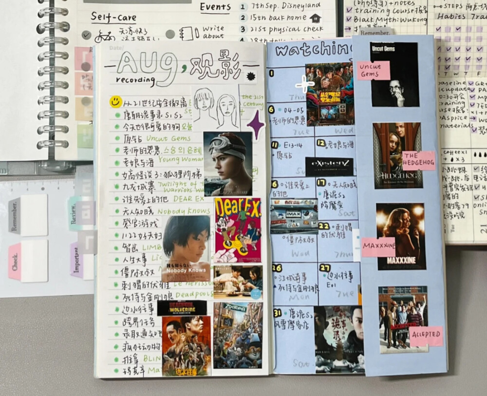 电影 月历 手帐