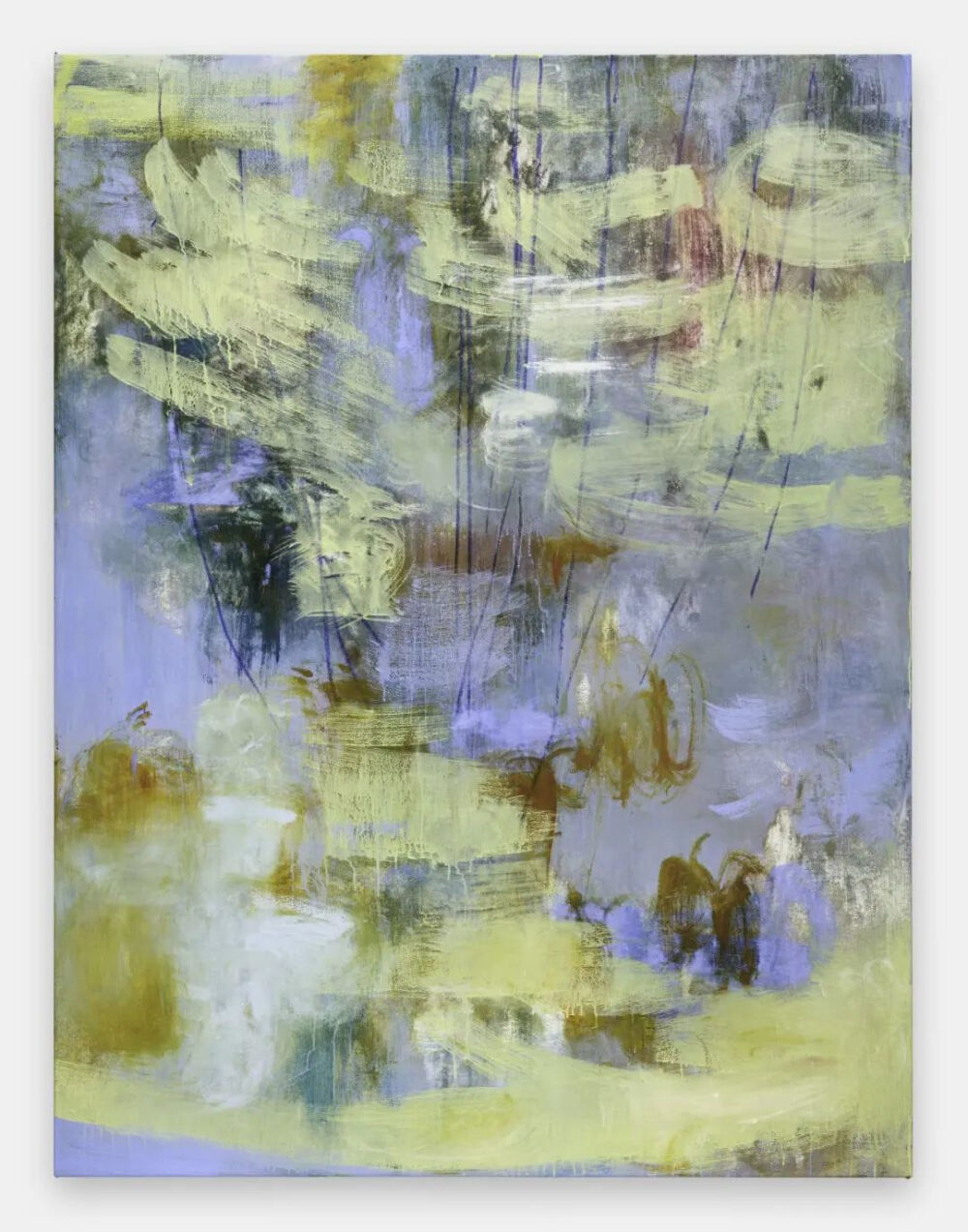 MEGAN ROONEY，FLYER AND THE SEED《飞行者与种子》，2022-2023年，布面丙烯、油彩、色粉，200cm × 152 cm ©Megan Rooney，2025，Photo credits: Eva Herzog