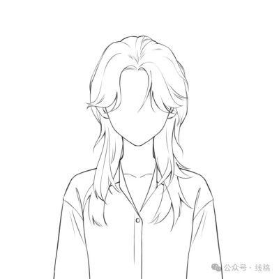 线稿 狼尾 漫画 素材