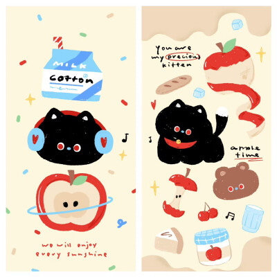 卡通ins风猫猫壁纸