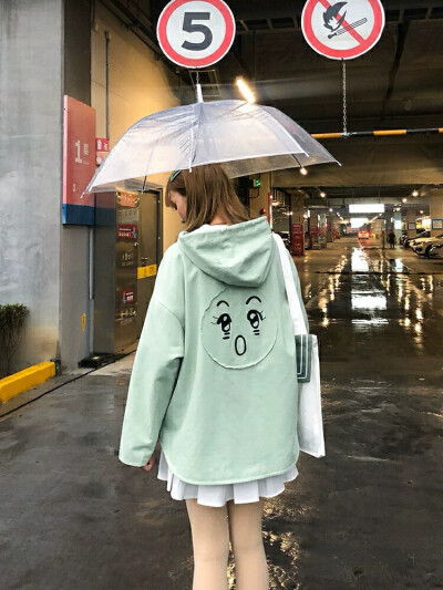 布衣酱原创趣味减龄风衣女短款2020新款春秋季韩版宽松学院风外套