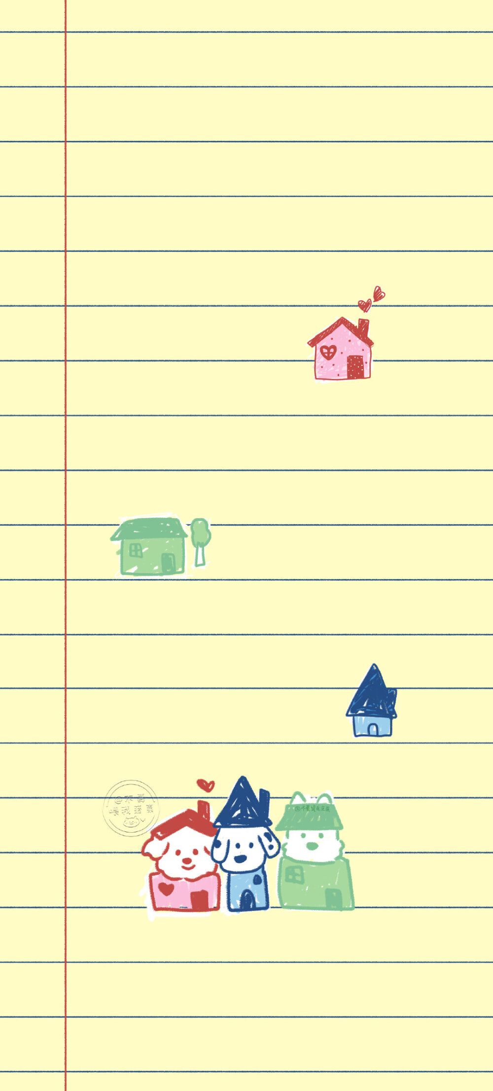 童趣小动物涂鸦锁屏➕桌面