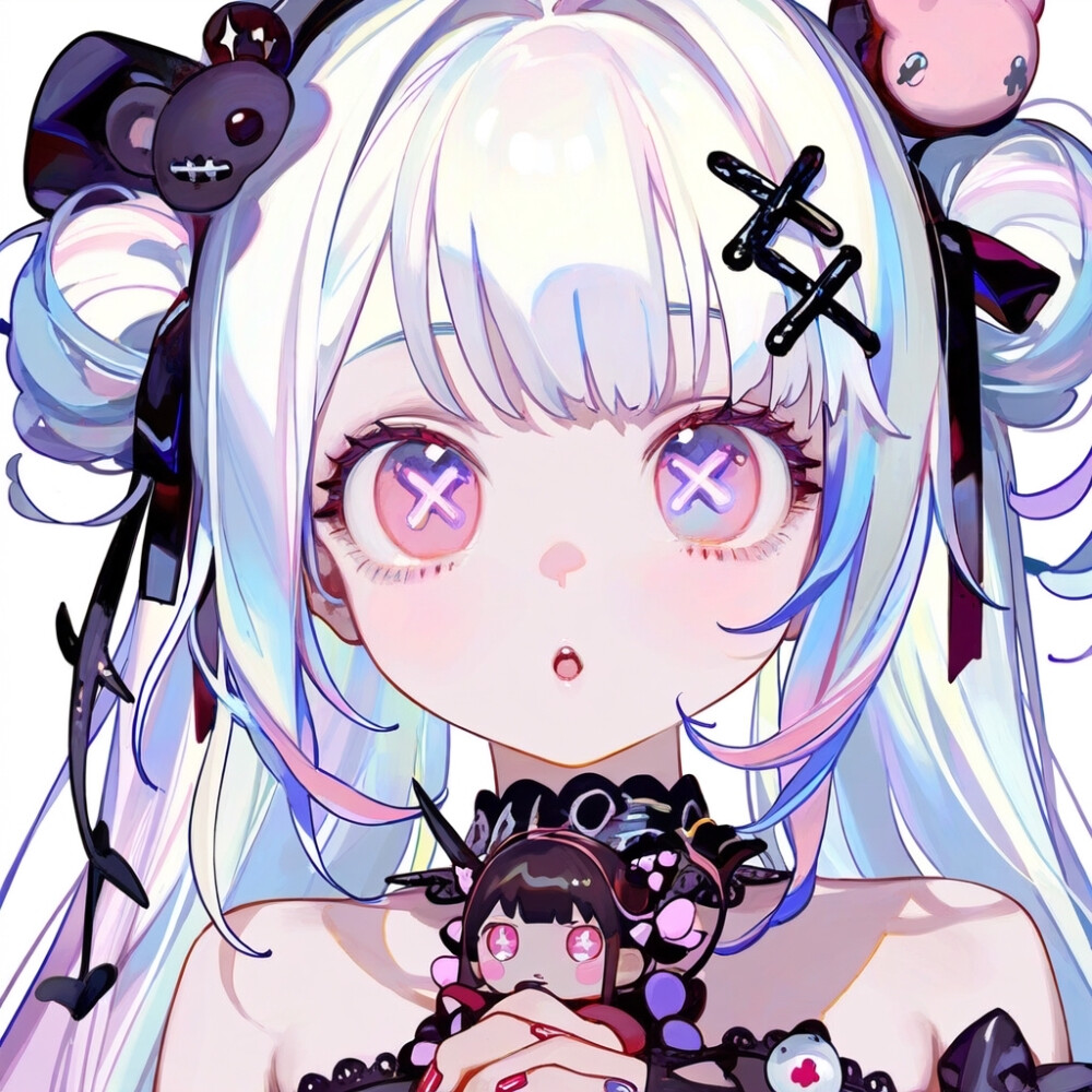 AI 少女插画 头像