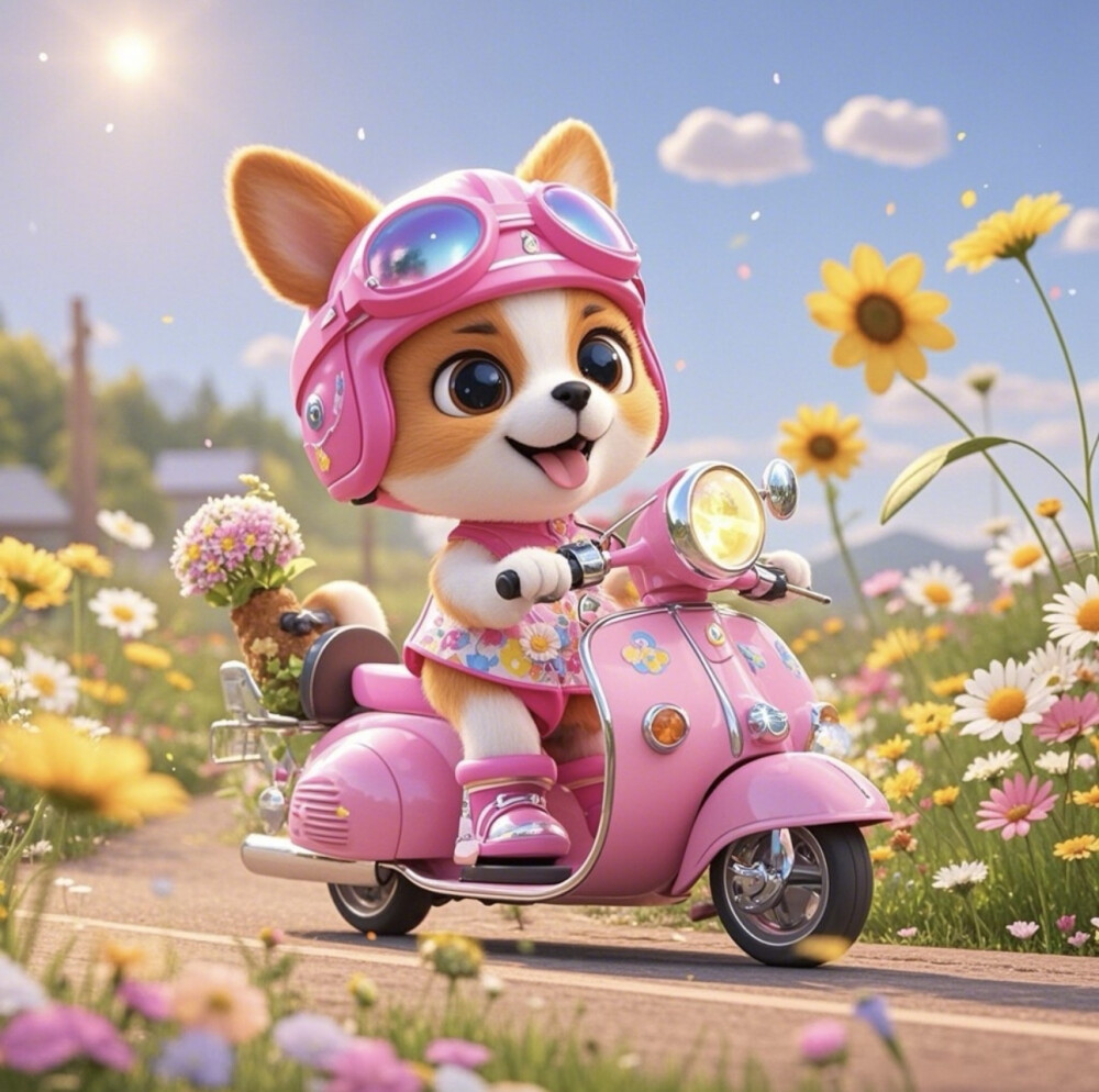 骑着我心爱的小摩托～