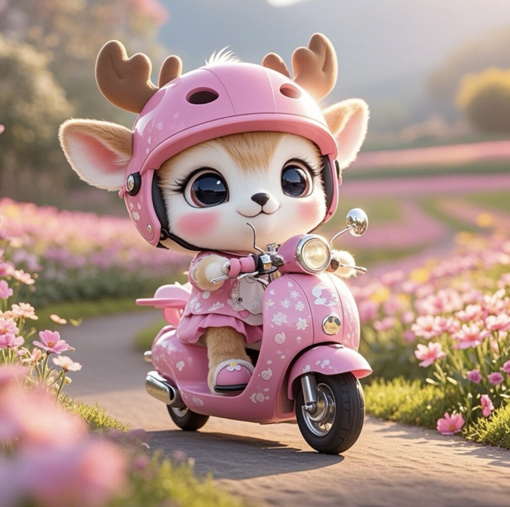 骑着我心爱的小摩托～