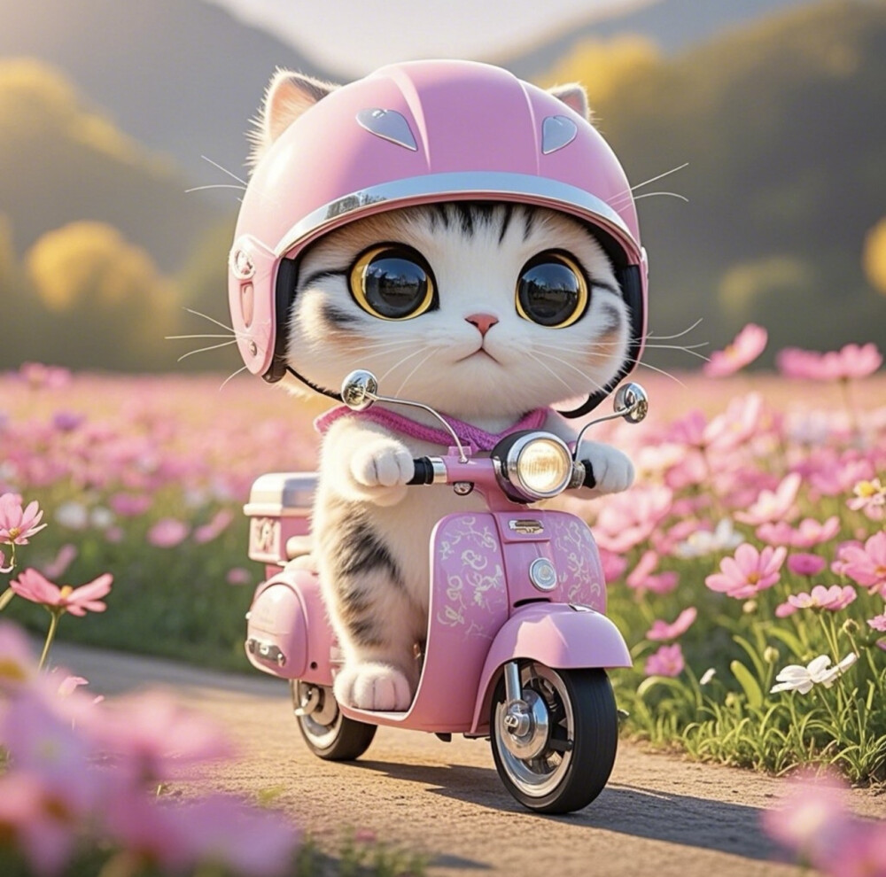 骑着我心爱的小摩托～