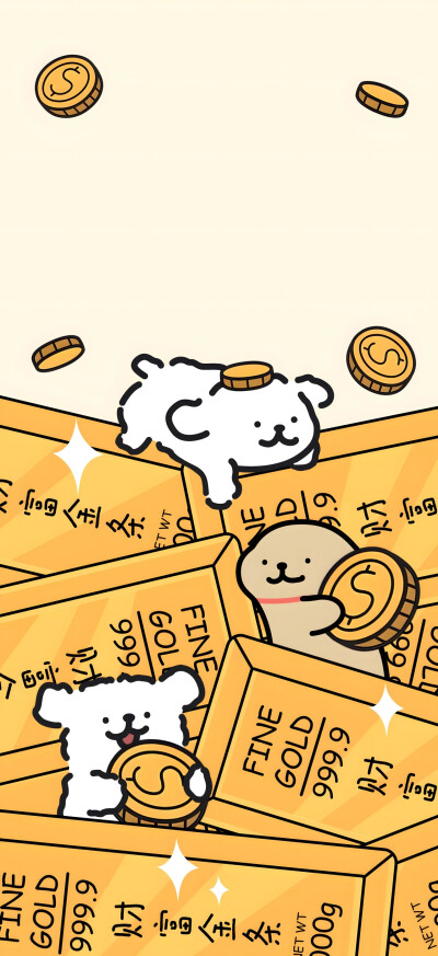 手机壁纸｜线条小狗（套图）