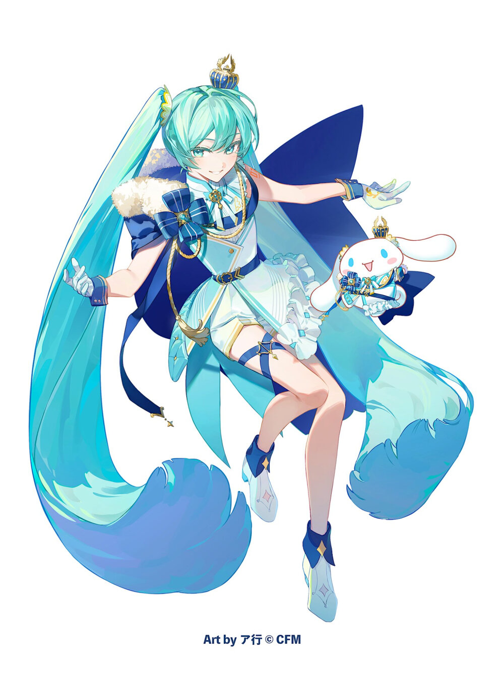「初音ミク×シナモロール」の等身イラスト・衣装デザインを担当させていただきました！
可愛くてかっこいいお二人のグッズが発売されます…！
どうぞよろしくお願いいたします！