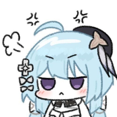 表情包蓝发怎么回事生气疑问？可爱动漫