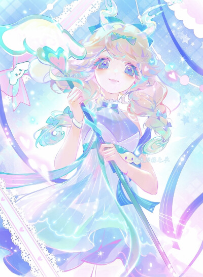 王者荣耀 妲己 安琪拉 瑶三丽鸥联动 插画
画师：流泪猫毛头

